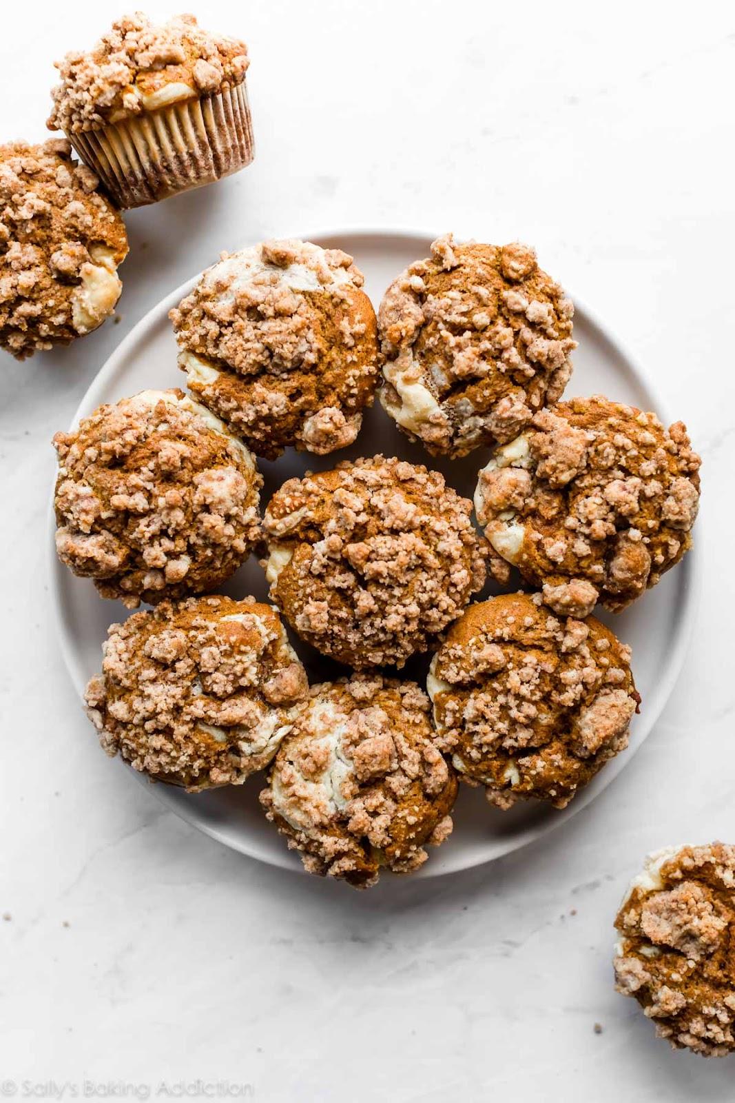 Pumpkin Cream Cheese Muffins With Crumb Topping