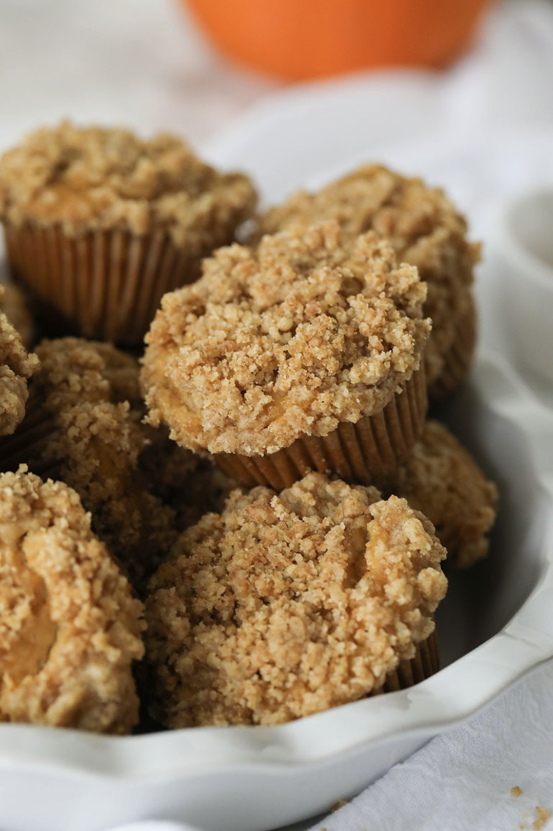 Vegan Pumpkin Cream Cheese Muffins with Crumb Topping