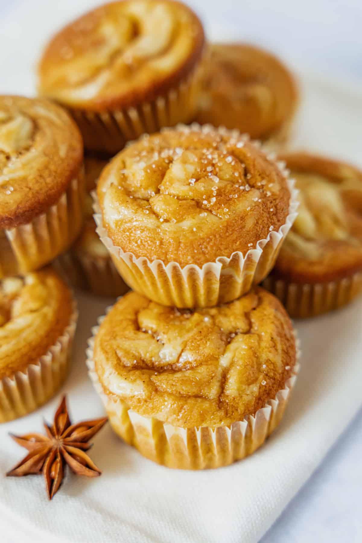 Pumpkin Muffins Filled With A Soft Cream Cheese Center