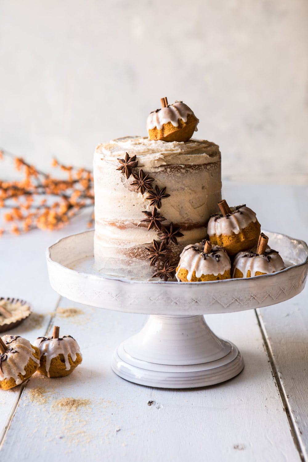Pumpkin Chai Cake with Maple Browned Butter Frosting