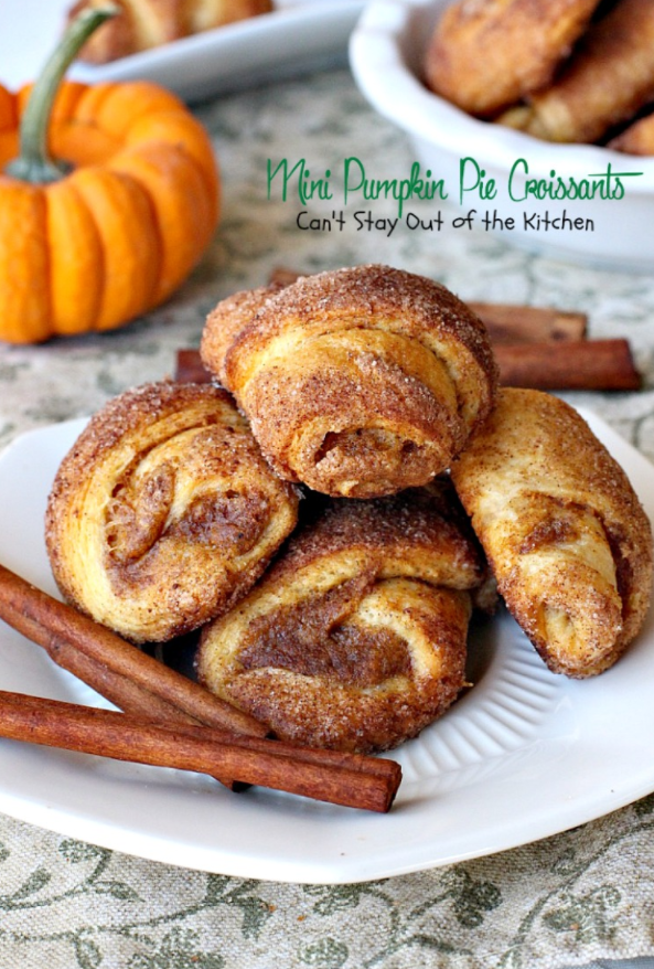 Mini Croissants with Pumpkin Pie Filling