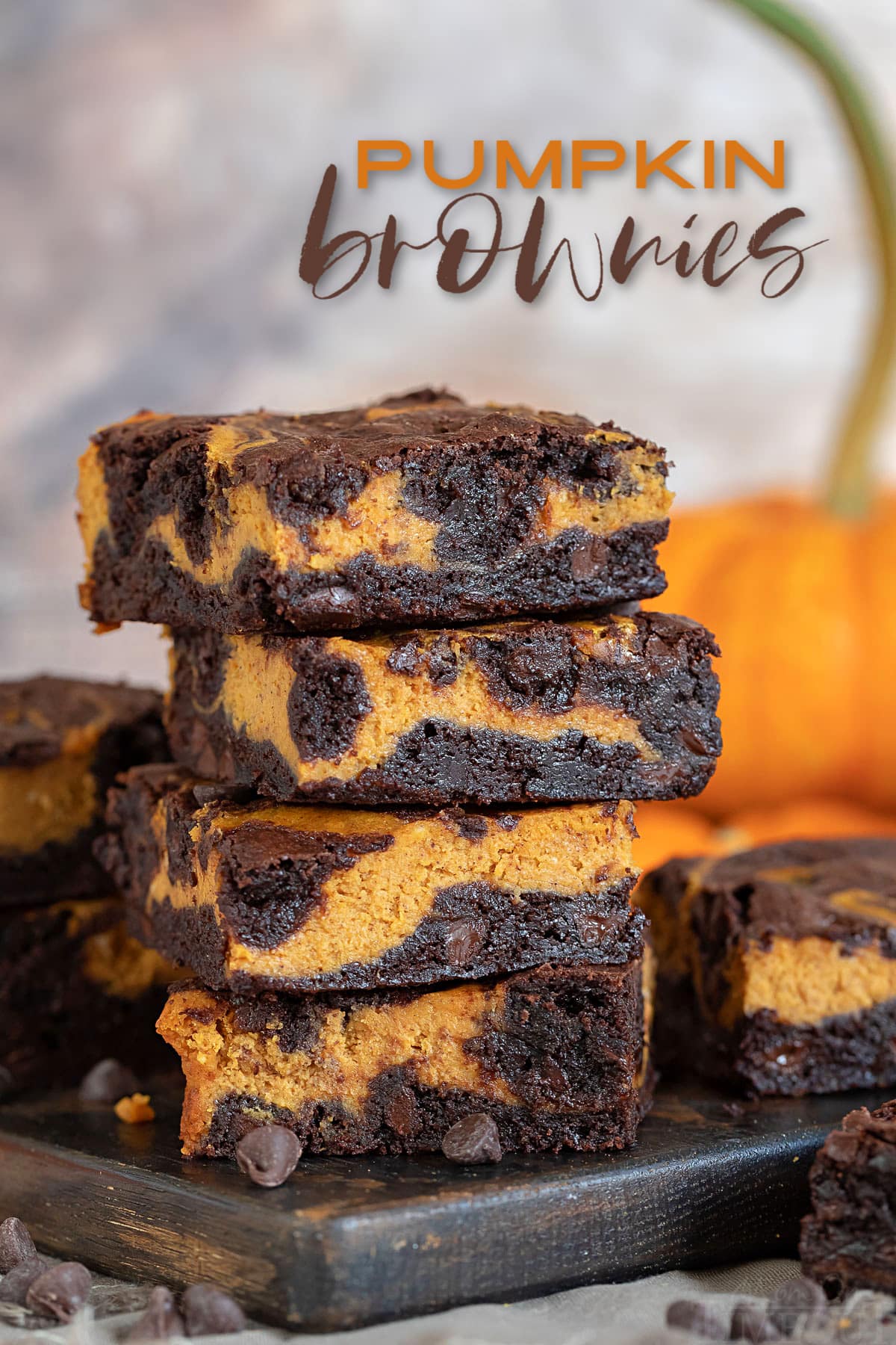 Simple Pumpkin Brownies