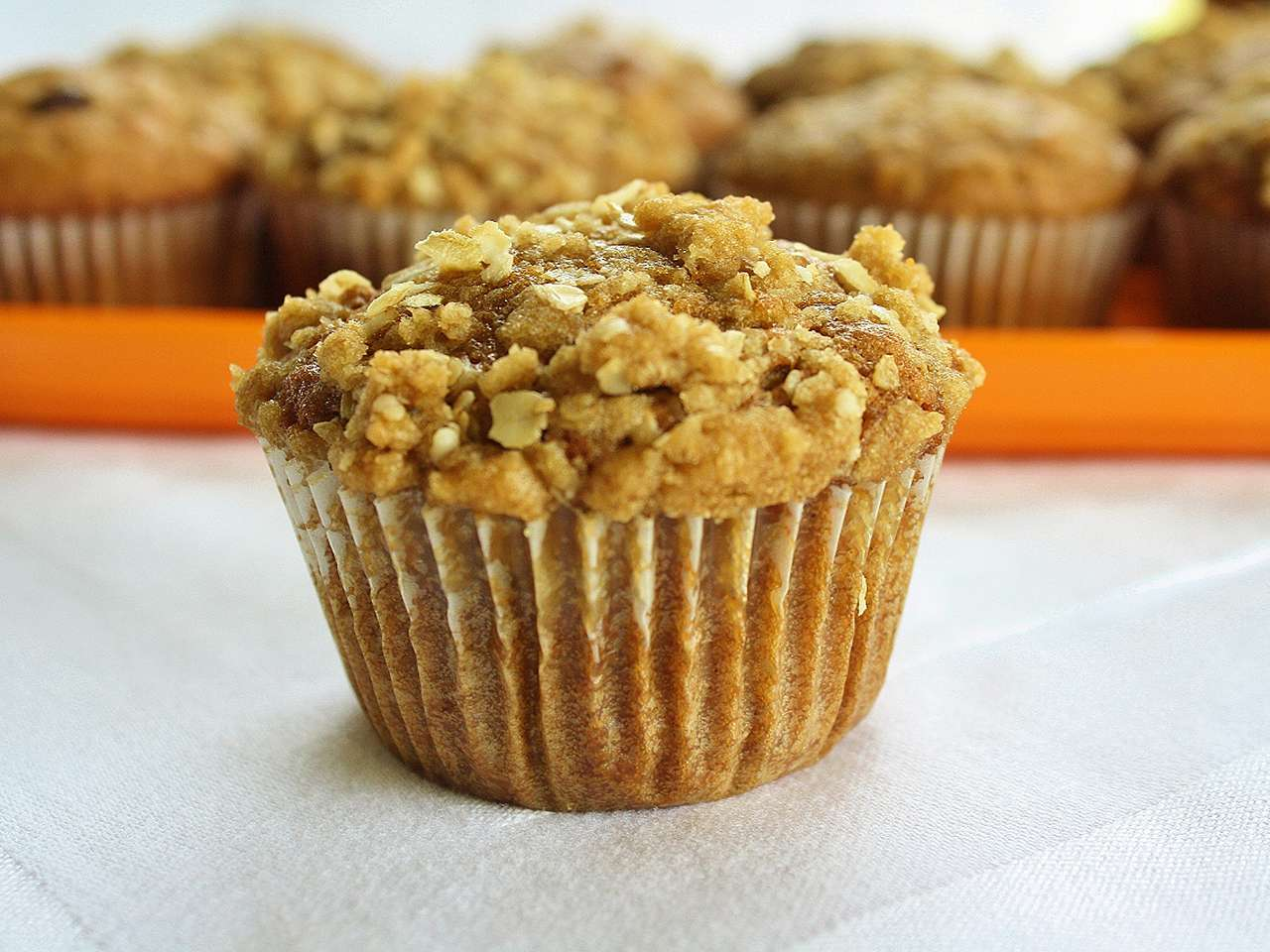 Spiced Pumpkin Muffins with Crispy Streusel Topping